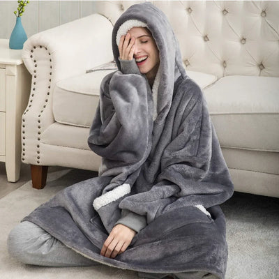 Decke mit Ärmeln - Decken Hoodie - Kuscheldecke mit Ärmeln